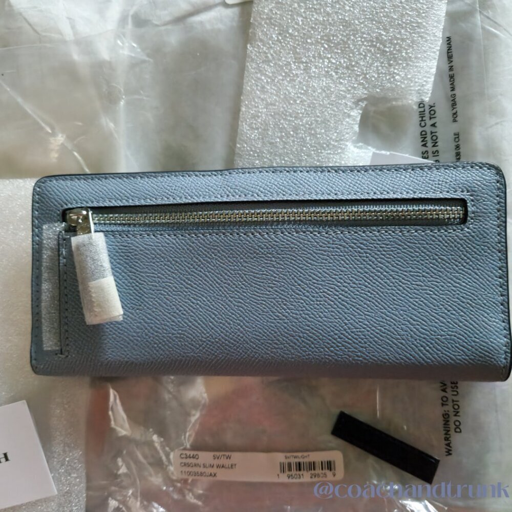 2 PC COACH Leather Prairie Satchel and Leather Slim Snap Long 12 Card Wallet NWT - Picture 16 of 16
